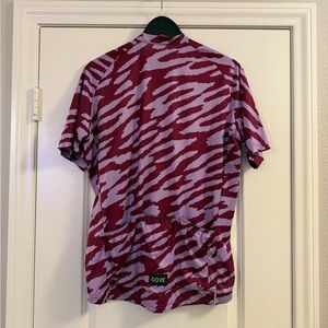 Men's Gore Cycling Jersey in Maroon and Light Pink